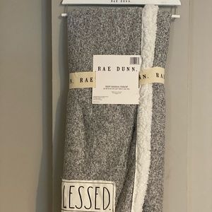 REA DUNN Knit Sherpa Throw